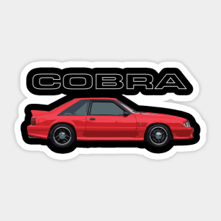 93 Mustang GT 5.0L V8 Fox Body Cobra R Performance Red Supercharged USA Sticker